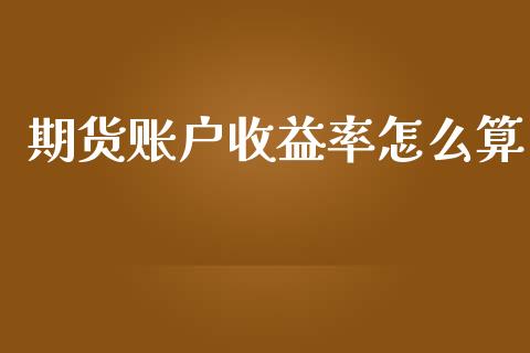 期货账户收益率怎么算_https://www.lansai.wang_期货资讯_第1张