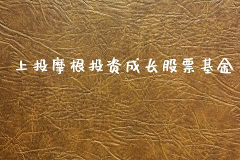 上投摩根投资成长股票基金_https://www.lansai.wang_期货资讯_第1张